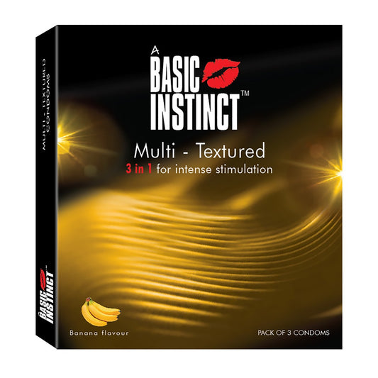 Multi Textured Condoms Banana Pack of 3