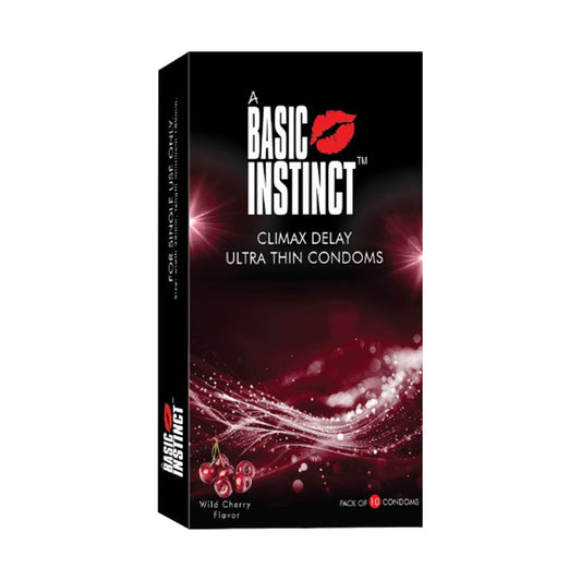 Climax Delay Ultrathin Condoms Wild Cherry Pack of 10